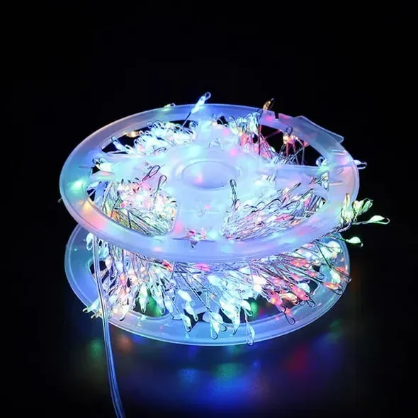 🎁LED Copper Wire Firecracker Light String - White light / 9.84ft 100 lights